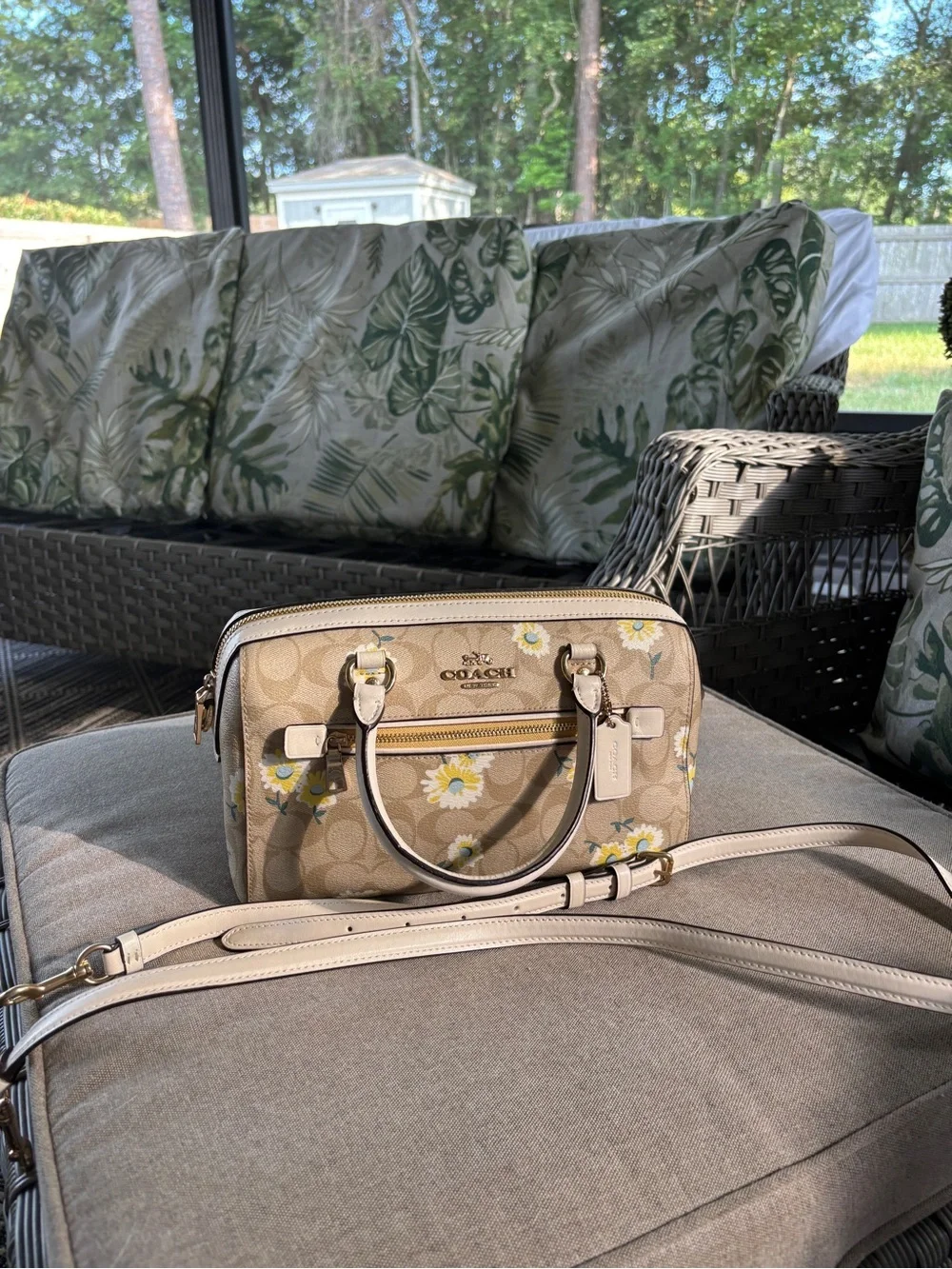 Coach satchel beige
